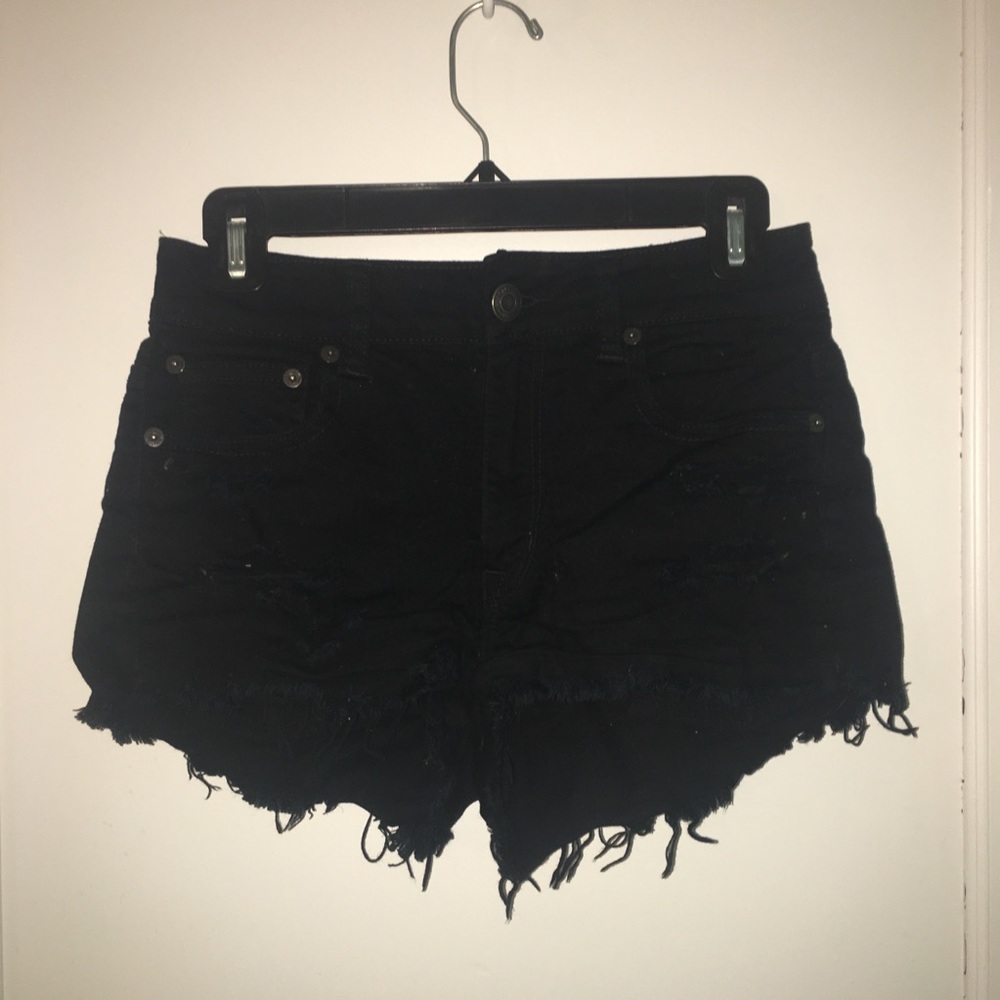 American eagle high waisted festival short black